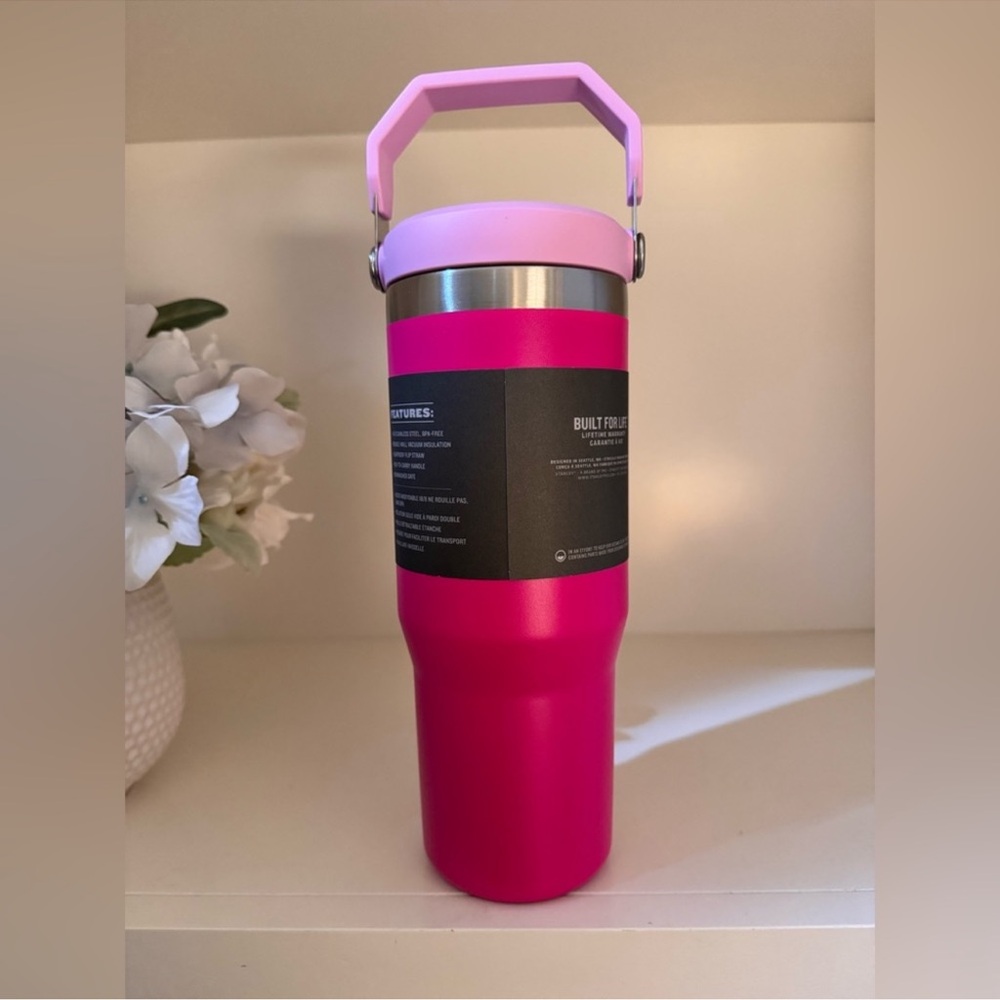 🎉LAST CHANCE🎉Stanley Iceflow Flip Straw 30oz Tumbler Camelia - Picture 3 of 9